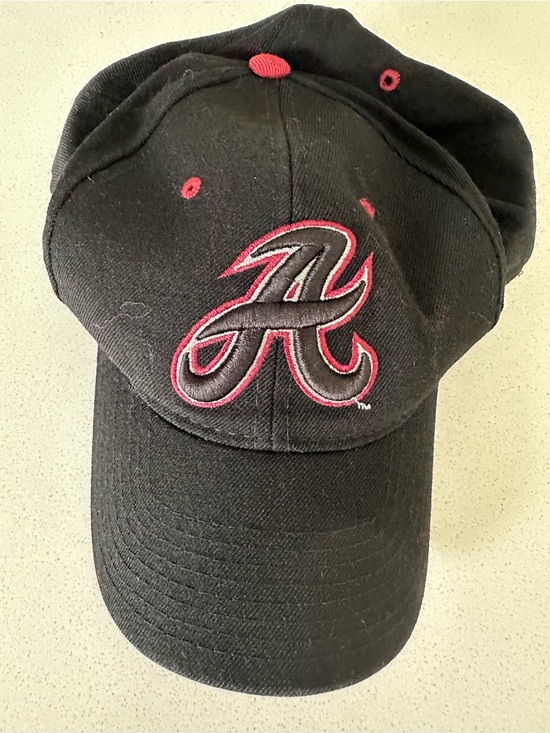 Authentic Zephyr Other - Kids Black Cap with Pink-Trim 'A' Embroidered Logo